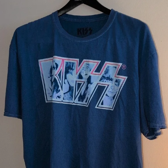 KISS Graphic Blue T-Shirt - Picture 1 of 4